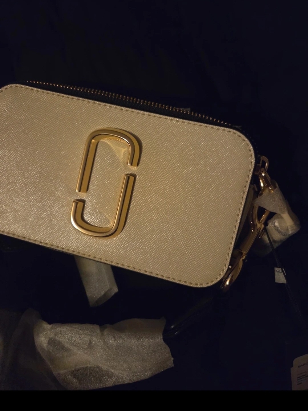 Marc Jacobs Beige Snapshot Double J Camera Crossbody